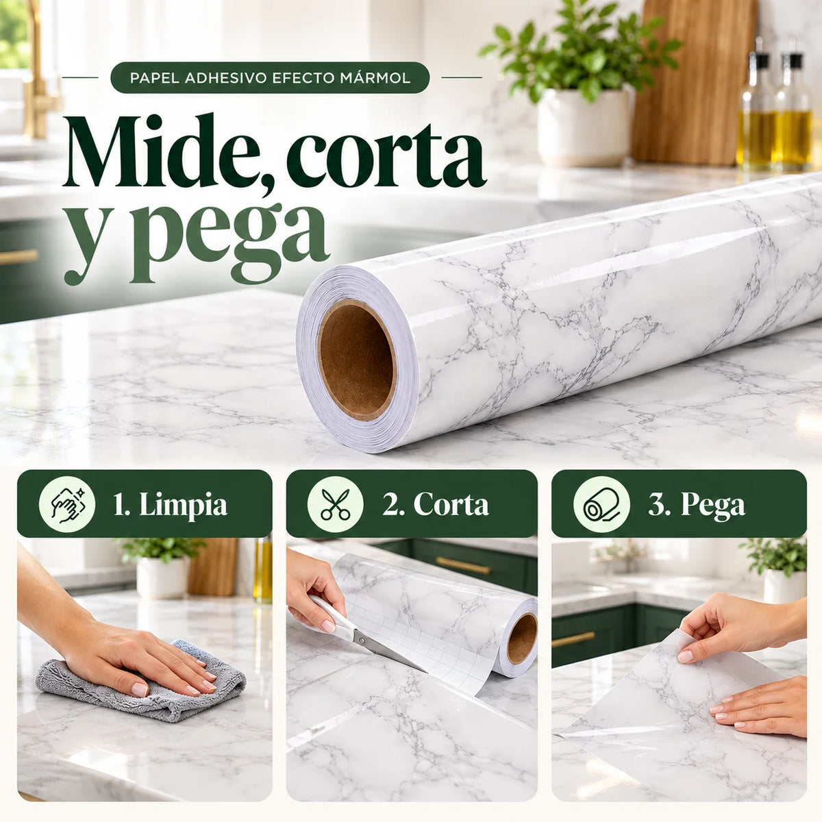 Papel Adhesivo Mármol (10 Metros)