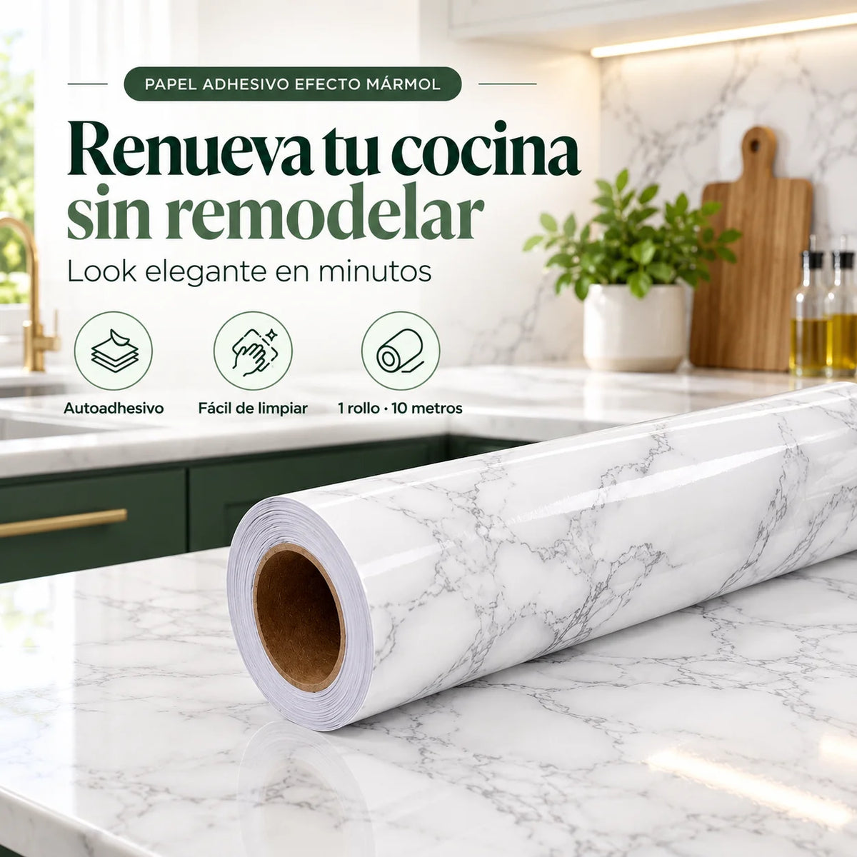 Papel Adhesivo Mármol (10 Metros)