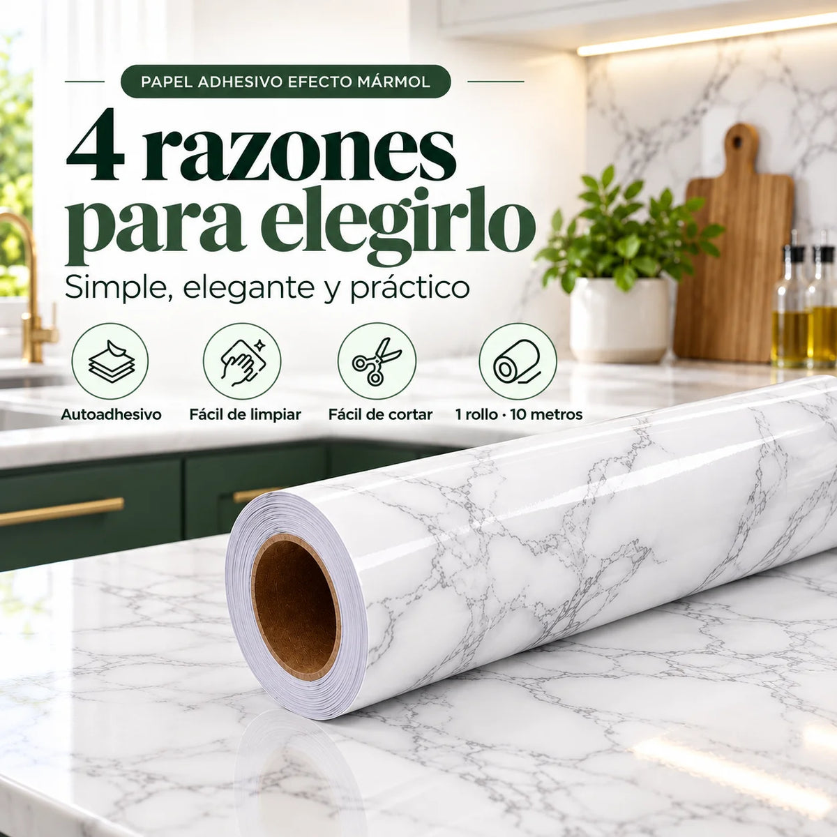 Papel Adhesivo Mármol (10 Metros)