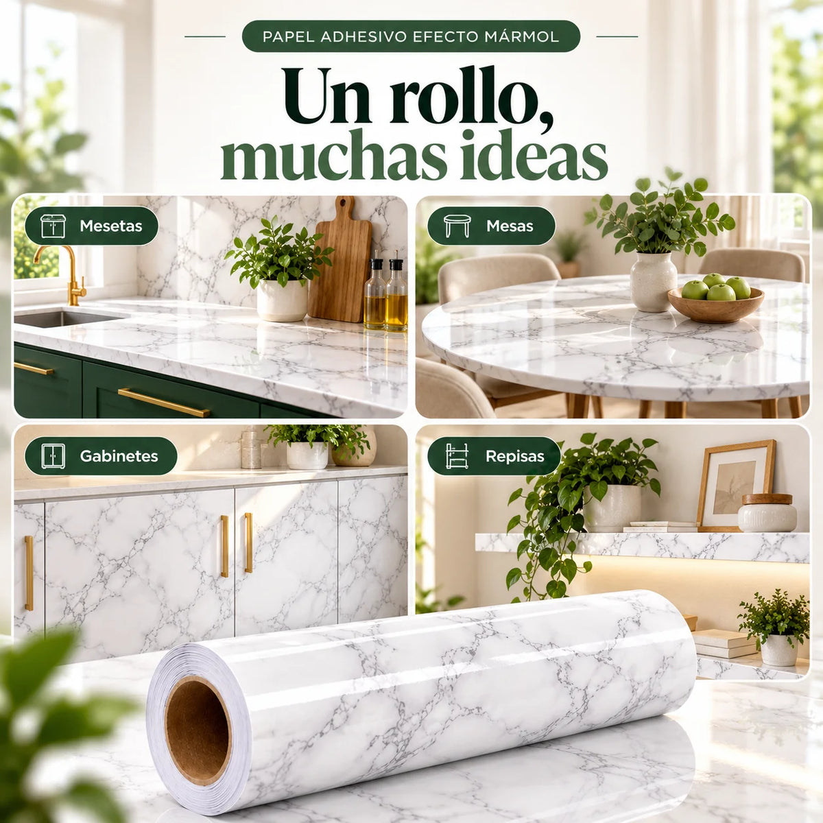 Papel Adhesivo Mármol (10 Metros)